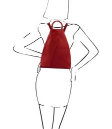 Γυναικείο Τσαντάκι Δερμάτινο Shanghai Tuscany Leather TL140963 Κόκκινο