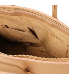 Γυναικεία Τσάντα Δερμάτινη Tuscany Leather TL141529 Σαμπανιζέ