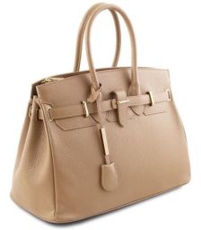 Γυναικεία Τσάντα Δερμάτινη Tuscany Leather TL141529 Σαμπανιζέ