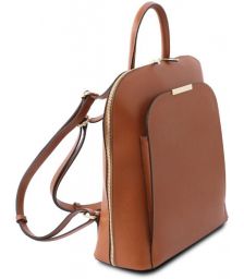 Τσάντα Πλάτης Δερμάτινη TL Bag Tuscany Leather TL141631 Κονιάκ