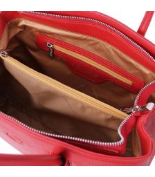 Γυναικεία Τσάντα Δερμάτινη Camelia Tuscany Leather TL141728 Κόκκινο lipstick