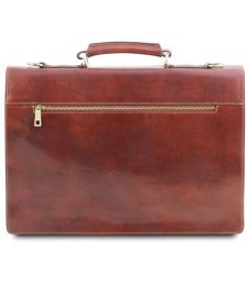 Ανδρική Επαγγελματική Τσάντα Δερμάτινη Assisi 15 ίντσες Tuscany Leather TL141825 Καφέ