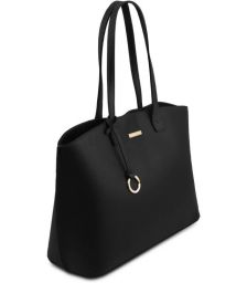 Γυναικεία Τσάντα Ώμου Δερμάτινη Tuscany Leather TL141828 Μαύρο
