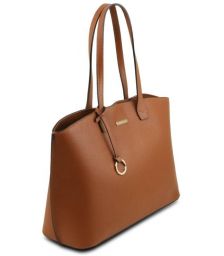Γυναικεία Τσάντα Ώμου Δερμάτινη Tuscany Leather TL141828 Κονιάκ