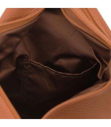 Γυναικείο Τσαντάκι Δερμάτινο Shanghai Tuscany Leather TL141881 Κονιάκ