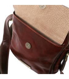 Ανδρικό Τσαντάκι Δερμάτινο Larry Tuscany Leather TL141915 Καφέ