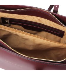 Γυναικεία Τσάντα Δερμάτινη Tuscany Leather TL142037 Μπορντώ