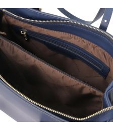 Γυναικεία Τσάντα Δερμάτινη Tuscany Leather TL142037 Μπλε σκούρο