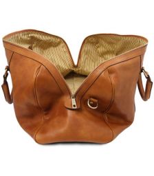 Σάκος Ταξιδίου Δερμάτινος Oslo Tuscany Leather TL141913 Φυσικό