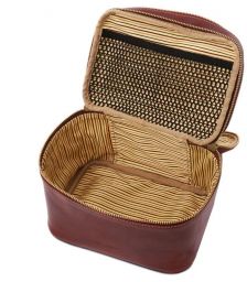 Τσαντάκι Καλλυντικών Δερμάτινο Eliot Tuscany Leather TL142045 Καφέ