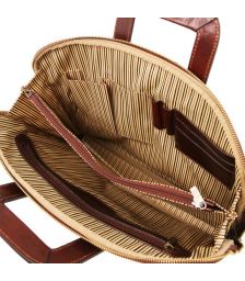 Επαγγελματική Τσάντα Δερμάτινη Caserta Tuscany Leather TL142070 Καφέ