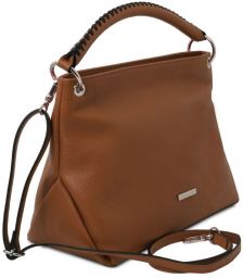 Γυναικεία Τσάντα Δερμάτινη Tuscany Leather TL142087 Κονιάκ