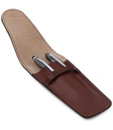 Δερμάτινη θήκη για στυλό ή πένα διπλή Tuscany Leather TL142130 Καφέ
