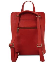 Γυναικεία Τσάντα Πλάτης  Ώμου Δερμάτινη Tuscany Leather TL141682 Κόκκινο lipstick