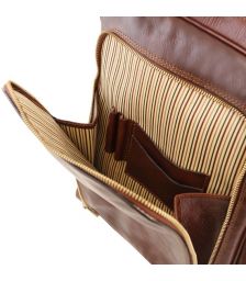 Ανδρική Τσάντα Πλάτης Δερμάτινη Bangkok 13.3 ίντσες Tuscany Leather TL141793 Καφέ