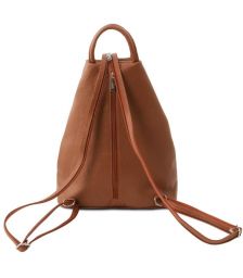 Γυναικείο Τσαντάκι Δερμάτινο Shanghai Tuscany Leather TL141881 Κονιάκ