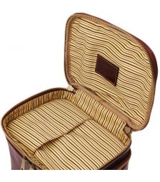 Τσαντάκι Καλλυντικών Δερμάτινο Eliot Tuscany Leather TL142045 Καφέ