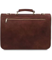 Επαγγελματική Τσάντα Δερμάτινη Ancona 17 ίντσες Tuscany Leather TL142073 Καφέ