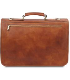 Επαγγελματική Τσάντα Δερμάτινη Ancona 17 ίντσες Tuscany Leather TL142073 Φυσικό