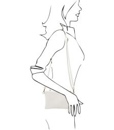 Γυναικείο Τσαντάκι Δερμάτινο Tuscany Leather TL142029 Λευκό