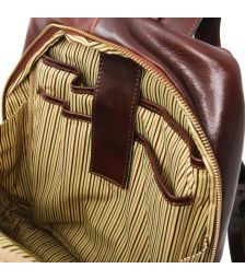 Τσάντα Πλάτης Δερμάτινη Perth Tuscany Leather TL142049 Καφέ