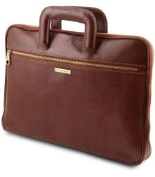 Επαγγελματική Τσάντα Δερμάτινη Caserta Tuscany Leather TL142070 Καφέ