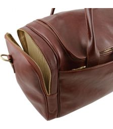 Σάκος ταξιδίου δερμάτινος Voyager Medium Size Tuscany Leather TL142141 Καφέ