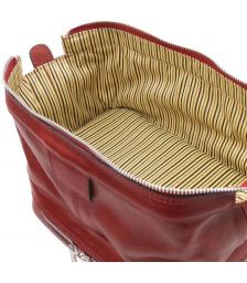 Θήκη Τσαντάκι Καλλυντικών Δερμάτινο Jacob Tuscany Leather TL142204 Κόκκινο