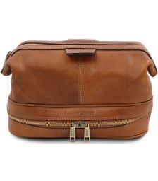 Θήκη Τσαντάκι Καλλυντικών Δερμάτινο Jacob Tuscany Leather TL142204 Φυσικό