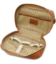 Θήκη Τσαντάκι Καλλυντικών Δερμάτινο Jacob Tuscany Leather TL142204 Φυσικό