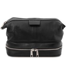 Θήκη Τσαντάκι Καλλυντικών Δερμάτινο Jacob Tuscany Leather TL142204 Μαύρο