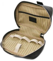 Θήκη Τσαντάκι Καλλυντικών Δερμάτινο Jacob Tuscany Leather TL142204 Μαύρο