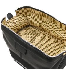 Θήκη Τσαντάκι Καλλυντικών Δερμάτινο Jacob Tuscany Leather TL142204 Μαύρο