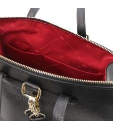 Γυναικεία Τσάντα Πλάτης & Ώμου Δερμάτινη Tuscany Leather TL142211 Μαύρο