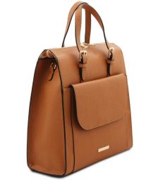 Γυναικεία Τσάντα Πλάτης & Ώμου Δερμάτινη Tuscany Leather TL142211 Κονιάκ