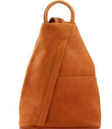 Γυναικείο Τσαντάκι Δερμάτινο Shanghai Tuscany Leather TL140963 Κονιάκ