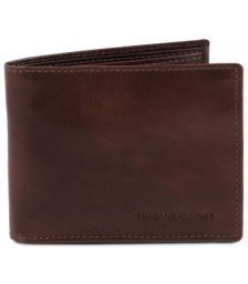 Ανδρικό Δερμάτινο Πορτοφόλι Tuscany Leather TL140763 Καφέ σκούρο