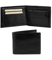 Ανδρικό Δερμάτινο Πορτοφόλι Tuscany Leather TL140763 Μαύρο