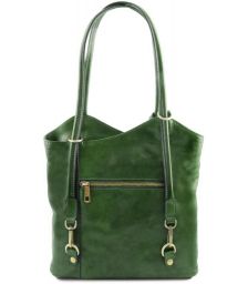 Γυναικεία Τσάντα Δερμάτινη Πλάτης & Ώμου Patty Tuscany Leather TL141497 Πράσινο