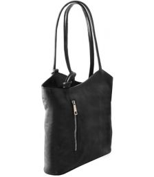 Γυναικεία Τσάντα Δερμάτινη Πλάτης & Ώμου Patty Tuscany Leather TL141497 Μαύρο