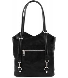 Γυναικεία Τσάντα Δερμάτινη Πλάτης & Ώμου Patty Tuscany Leather TL141497 Μαύρο