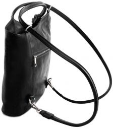 Γυναικεία Τσάντα Δερμάτινη Πλάτης & Ώμου Patty Tuscany Leather TL141497 Μαύρο