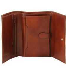Γυναικείο Πορτοφόλι Δερμάτινο Tuscany Leather TL140796 Καφέ