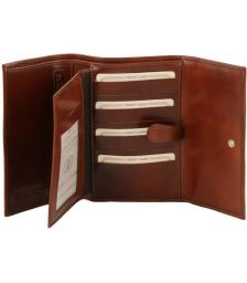 Γυναικείο Πορτοφόλι Δερμάτινο Tuscany Leather TL140796 Καφέ