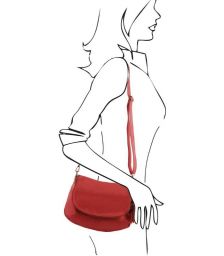 Γυναικεία Τσάντα Δερμάτινη Tuscany Leather TL141223 Κόκκινο