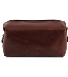 Θήκη Τσαντάκι Καλλυντικών Δερμάτινο Smarty S Tuscany Leather TL141220 Καφέ