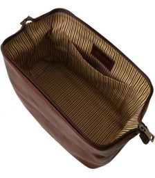 Θήκη Τσαντάκι Καλλυντικών Δερμάτινο Smarty S Tuscany Leather TL141220 Καφέ