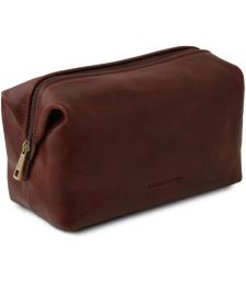 Θήκη Τσαντάκι Καλλυντικών Δερμάτινο Smarty S Tuscany Leather TL141220 Καφέ