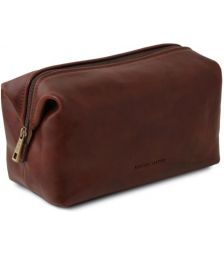 Θήκη Τσαντάκι Καλλυντικών Δερμάτινο Smarty L Tuscany Leather TL141219 Καφέ