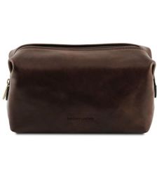 Θήκη Τσαντάκι Καλλυντικών Δερμάτινο Smarty L Tuscany Leather TL141219 Καφέ σκούρο